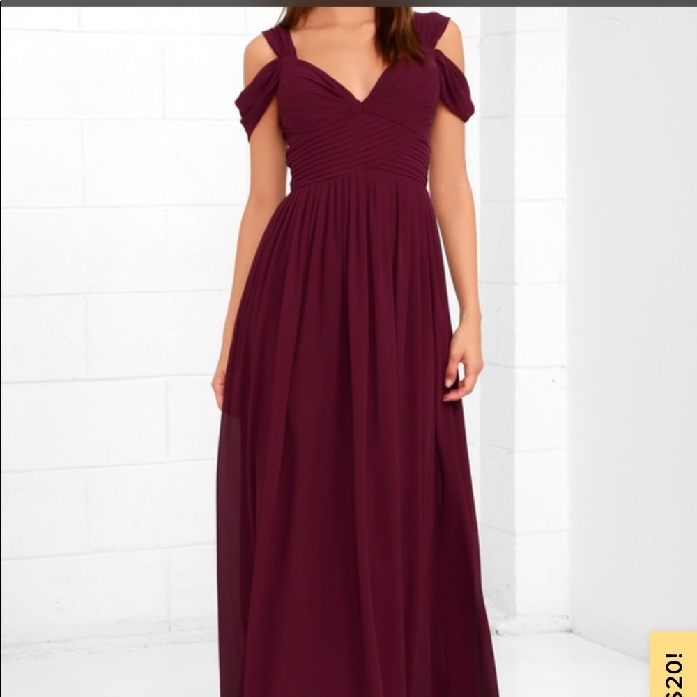 Lulus Make Me Move Burgundy Maxi Dress